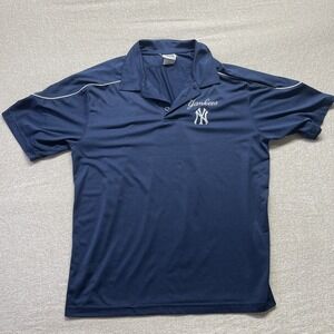 New York Yankees Polo Majestic Blue Large #421